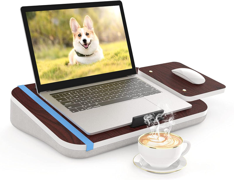Lap Desk Laptop Stand Portable Tray With Cushion and Detachable Mouse Tray