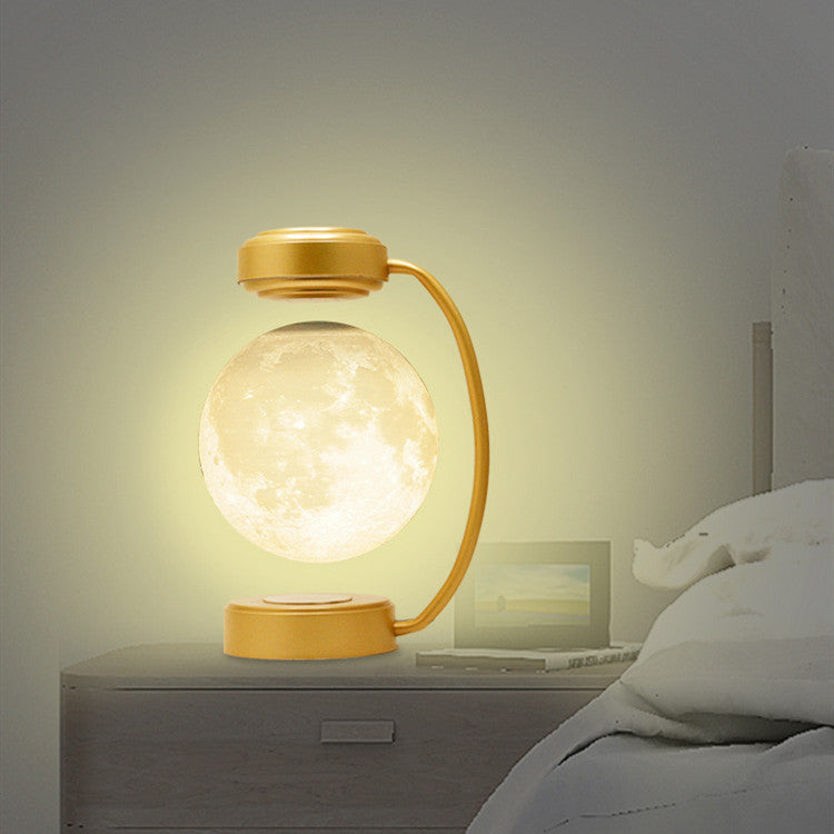 Levitating Moon Night Light: 3D LED Lamp for Enchanting Decor