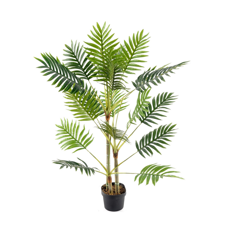 100cm Artificial Palm Tree Home Decor with 3 Trunks and 19 Branches